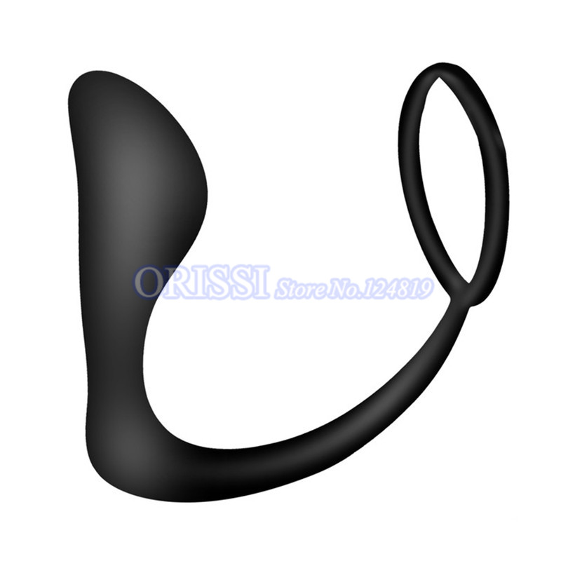 Orissi Mens Prolonged Pleasure Sex Toys Vibrating Prostate Massager Delay Ejaculation Cock Ring Anal Butt Plug - 1