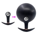 Inflatable Anal Plug With Metal Beads Expandable Anus Ball Outdoor Butt Plugs Dildo Sex Toys For Women Men Gay - 6