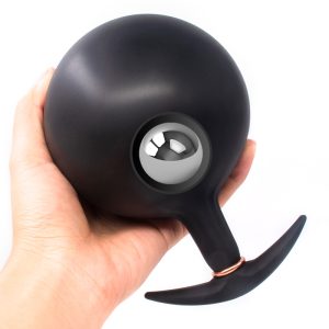 Inflatable Anal Plug With Metal Beads Expandable Anus Ball Outdoor Butt Plugs Dildo Sex Toys For Women Men Gay