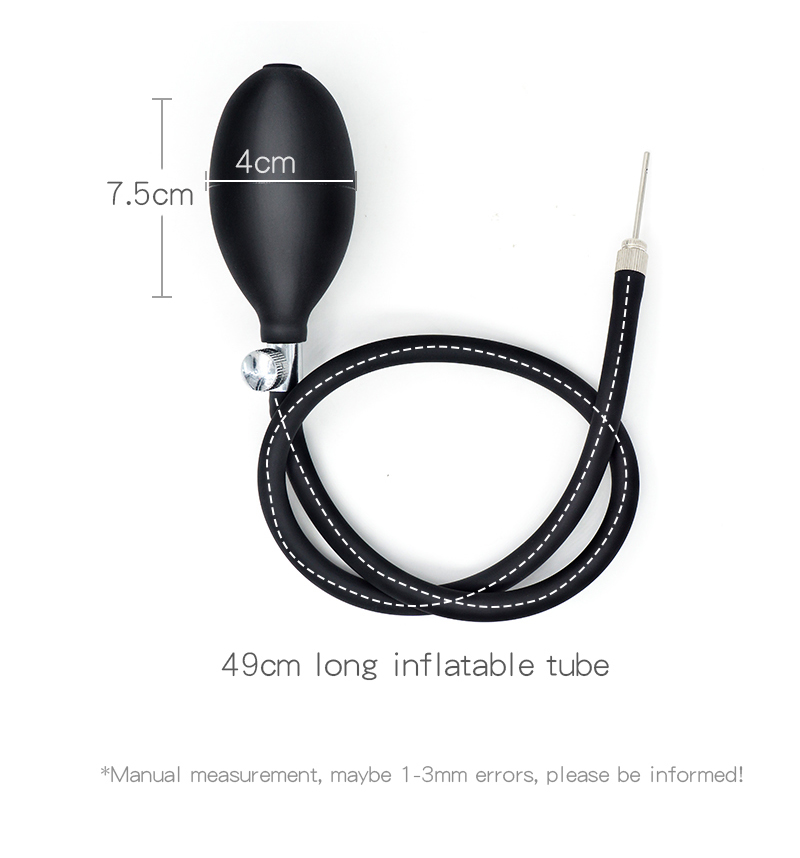 Inflatable Anal Plug With Metal Beads Adjustable Butt Plug Dildo Unisex Adult Sex Toy For Men Women Gay - 14