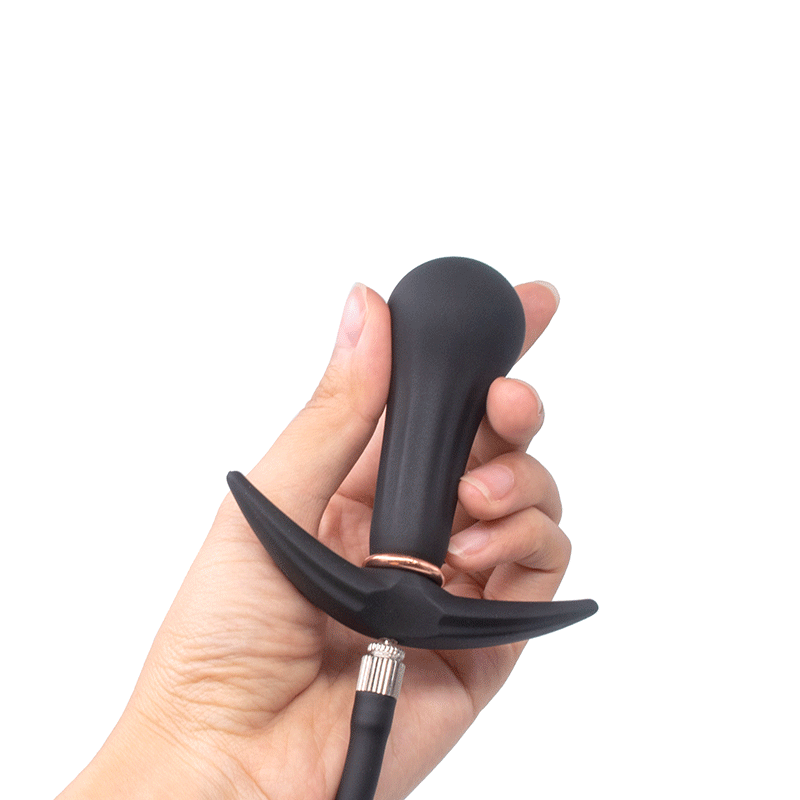 Inflatable Anal Plug With Metal Beads Adjustable Butt Plug Dildo Unisex Adult Sex Toy For Men Women Gay - 7