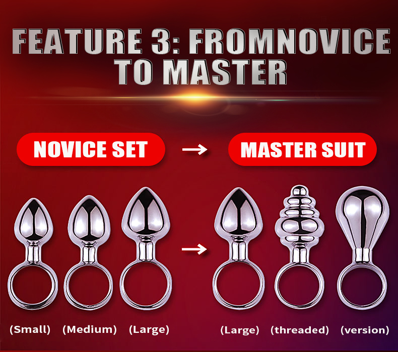 Stainless Steel Anal Plug Smooth Metal Dildo Stimulator For Adult Gay Couple Games - 5