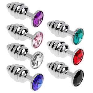 Sex Shop Anal Toys Beads Stainless Steel Butt Plug Spiral Stimulation Anus Toy For Women Men