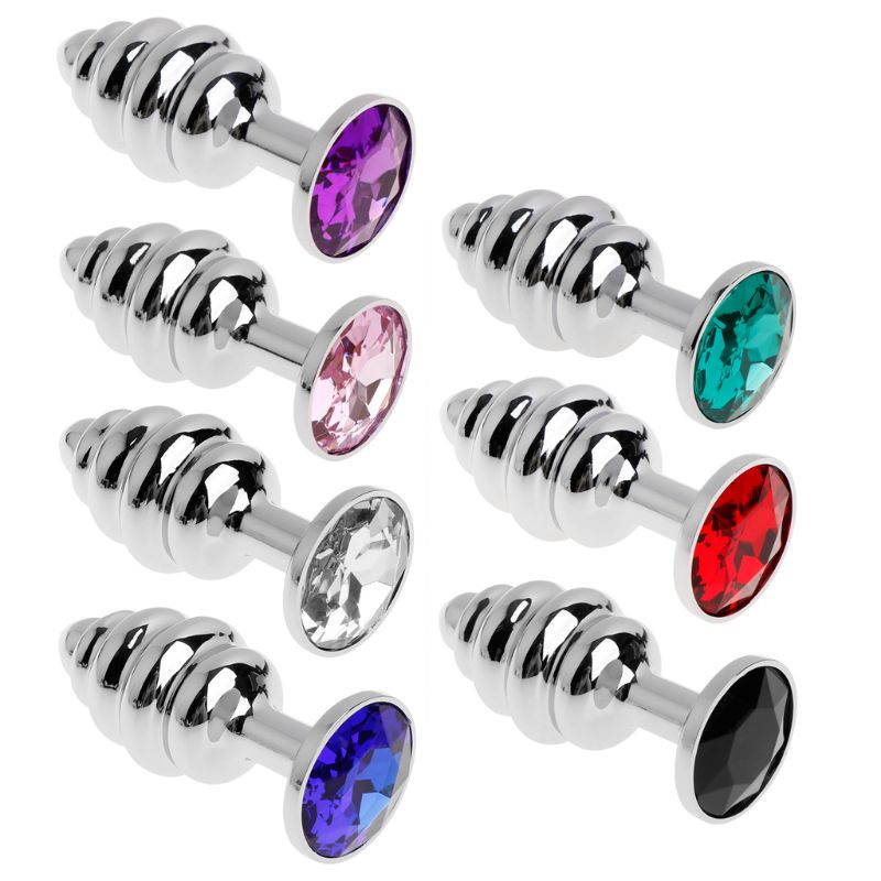 Stainless Steel Spiral Anal Beads Unisex Butt Plug For Enhanced Sexual Stimulation - 1
