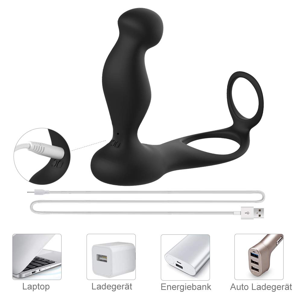 Remotecontrolled Prostate Massager With Penis Ring Vibrating Anal Plug Ball Loop Sex Toy For Men - 2