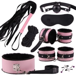 Bondage Restraints Kits Bdsm Sex Handcuffs Whip Anal Plug Bullet Vibrator Erotic Toy For Couples Adult Games - 2