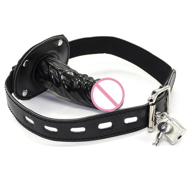 Adult Couples Intimate Bondage Game Erotic Slave Mouth Gag And Dildo Sex Toy - 4
