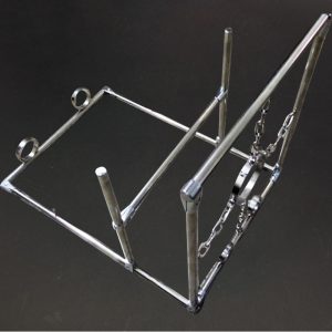 Stainless Steel Bondage Restraints Slave Frame Neck Collar Wrist Handcuffs Ankle Cuffs Adult Bdsm Games Sex Toy For Male Female - 2