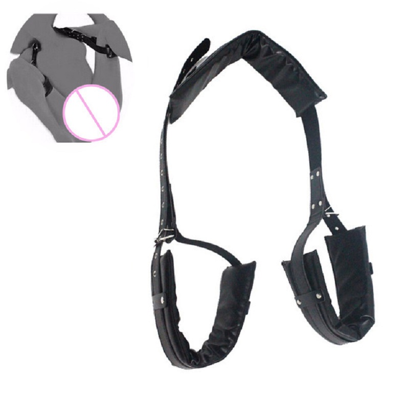 Leather Bondage Bdsm Kit For Couples Erotica Games Open Leg Restraints Sex Swing Adult Play Set - 2