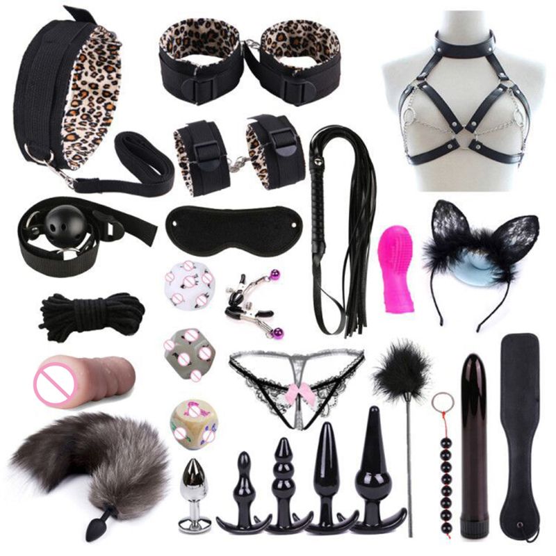 26piece Couples Pleasure Kit Adult Role Play Sensual Bondage Gear Intimate Bedroom Games Set - 5