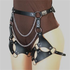 Sex Adult Games Pu Leather Body Harness For Women Fetish Slave Bondage Restraints Exposed Breast Chastity Belt Products