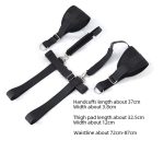 Bdsm Hand Wrist Cuffs And Open Legs Bondage Restraints M Leg Strap With Back Handcuff Slave Sex Toys Exotic Leather Lingerie Bra - 5
