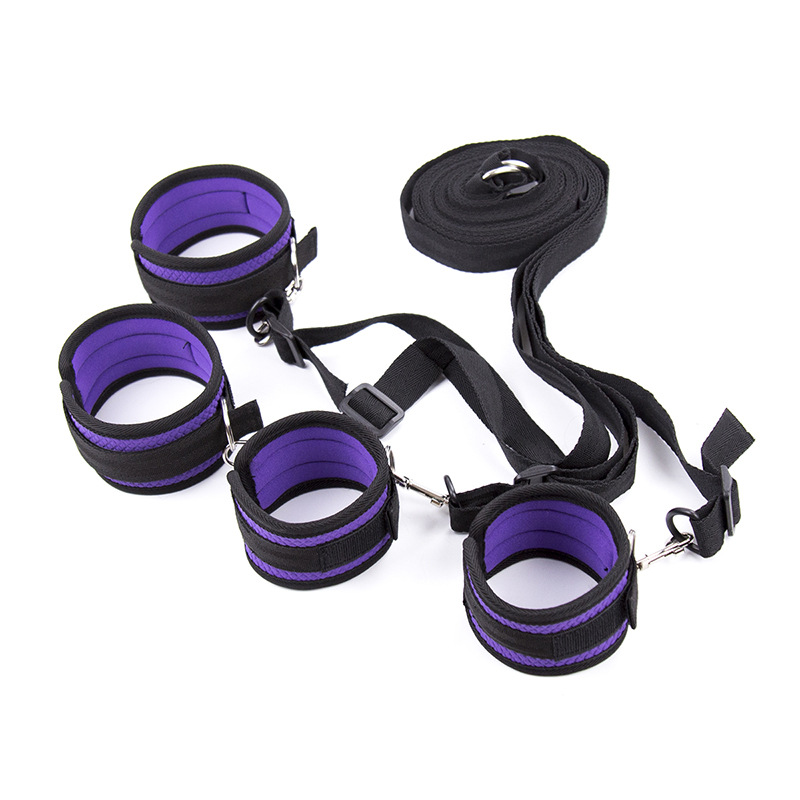 Deluxe Bdsm Bondage Set With Under Bed Straps Handcuffs Ankle Cuffs Adult Sex Toys For Women Couples - 4
