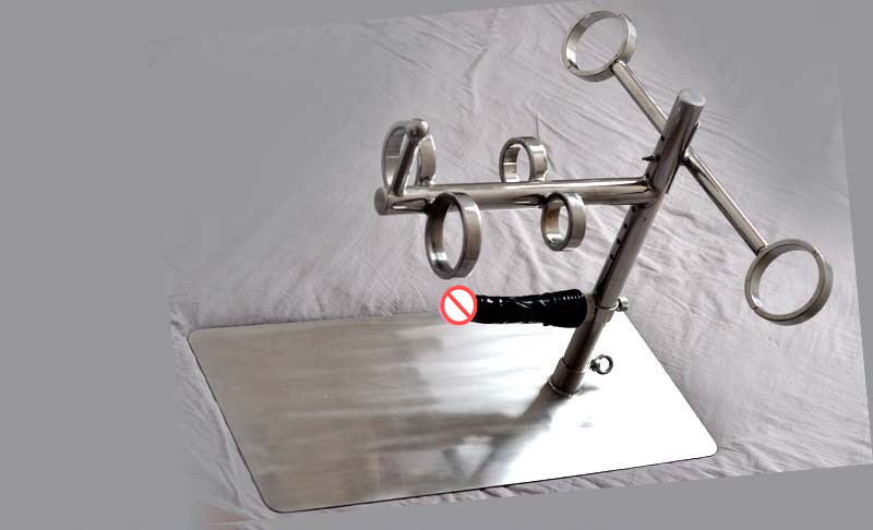 Stainless Steel Female Bondage Frame Adjustable Restraints Wrist And Ankle Cuffs Dildo Adult Bdsm Sex Game Toy - 3