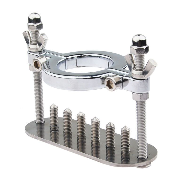 Stainless Steel Scrotal Stretcher Set Prickly Testicle Clamp Penis Stimulator Adult Sexual Wellness Toy - 5