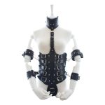 Hot Bdsm Bondage Leather Queen Set Handcuffs Collar Choker Couples Pu Erotic Clothes Suit Sex Toys