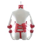 Hot Bdsm Bondage Leather Queen Set Handcuffs Collar Choker Couples Pu Erotic Clothes Suit Sex Toys - 4