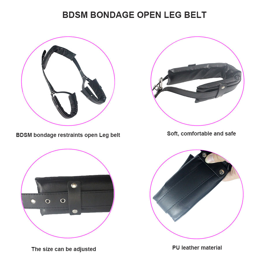 Leather Bdsm Bondage Restraints Adjustable Openleg Belt Adult Erotic Swing For Couples Men Women Gay Adult Game Toy - 4