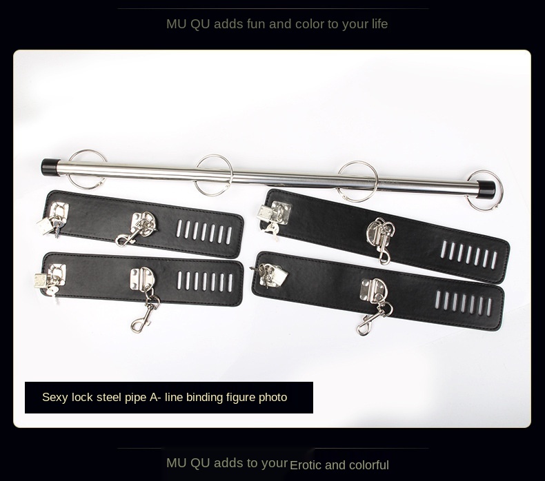 Bdsm Stainless Steel Handcuffs And Leg Irons Set Erotic Bedroom Restraint Sex Toys For Couples - 10