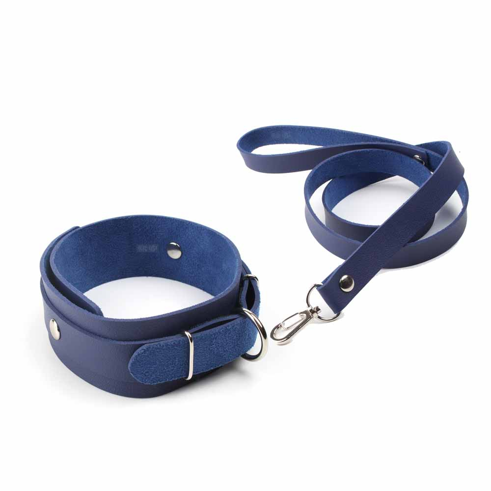 Luxurious Pink Leather Bdsm Bondage Collar And Leash Set Couples Slave Harness Restraints Game Adult Erotic Tools - 10