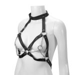 Erotic Bdsm Sex Toys For Women Leather Bra Flirting Game Fetish Chest Bondage Metal Ring Lingerie Sexy Underwear Tools - 3