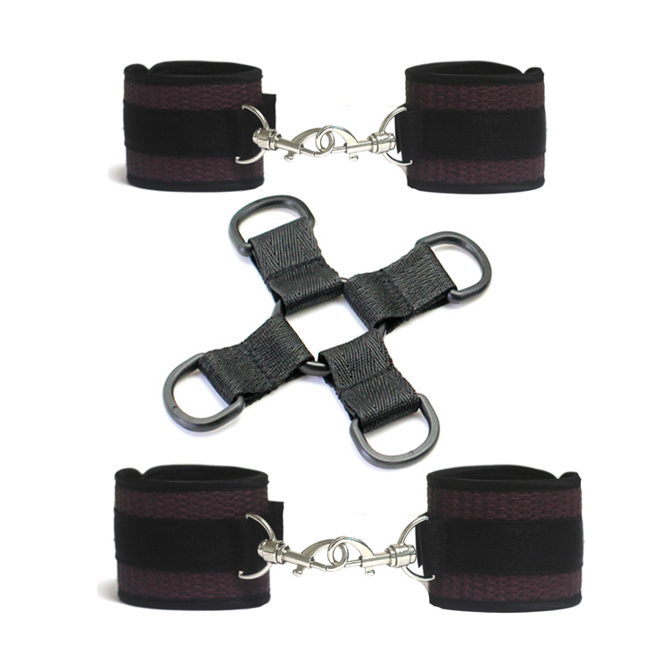 Deluxe Under Bed Bondage Restraint Kit Adjustable Leather Handcuffs And Ankle Cuffs Bdsm Fetish Role Play Toy For Adults - 6