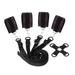 Under Bed Bondage Restraint Kit Slave Sex Products Leather Adult Handcuffs Ankle Cuffs Bdsm Fetish Toy For Women And Men