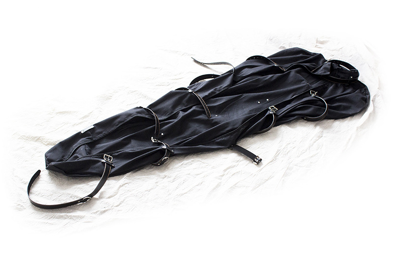 Leather Full Body Bondage Bag Mermaid Mummy Sleeping Sack Adult Arm Binder Straitjacket Bdsm Slave Restraints Adult Erotic Sex Toys - 3