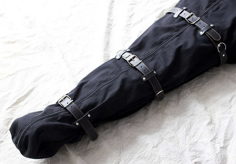 Leather Full Body Bondage Bag Mermaid Mummy Sleeping Sack Adult Arm Binder Straitjacket Bdsm Slave Restraints Adult Erotic Sex Toys - 6