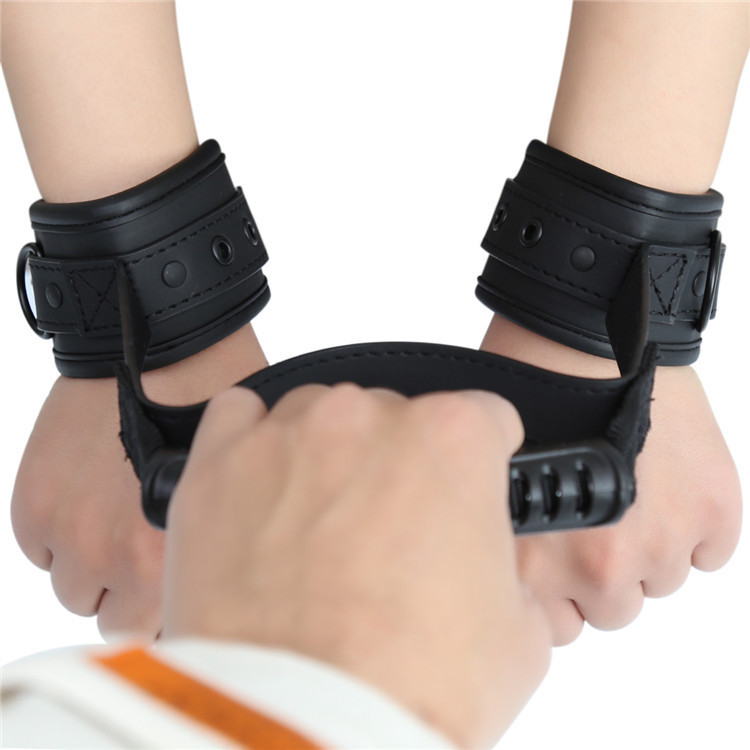 Pu Leather Handcuffs Bdsm Bondage Restraints Adult Couple Sex Toys Fun Traction Accessories With Buckle Bandage - 5