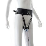 Leather Orgasm For Chastity Belt Strap On Magic Wand Bdsm Bondage Harness Restraints Vibrating Panties Sex Toys Woman - 3