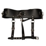 Pu Leather Underwear Chastity Belt Magic Wand Holder Fetish Bondage Vibrating Harness Sexy Lingerie For Women Couple Sex Toy - 2