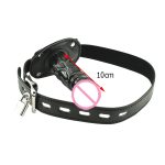 Dildo Adult Soft Leather Lockable Strap On Ball Gag Bondage Fetish Restraint Sex Toys - 3