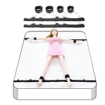 Under Bed Restraint Kit Set With Soft Comfortable Handcuffs Ankle Cuffs For Couples Play Bdsm Bondage Erotic Accessories