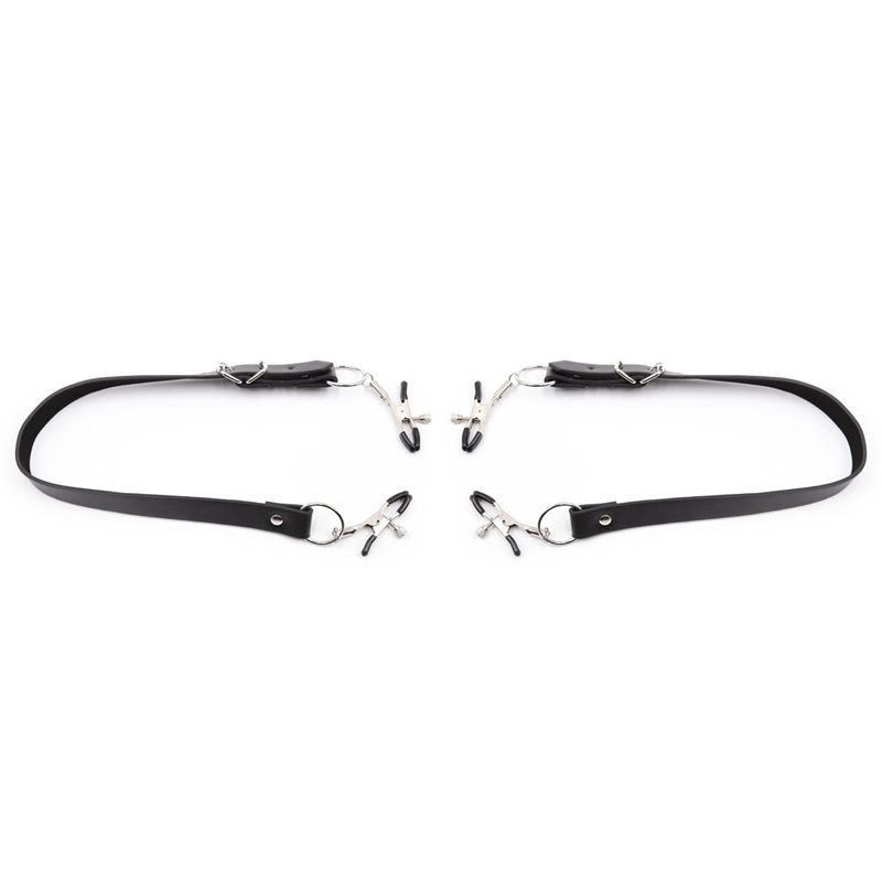 10set Pu Leather Thigh Belt Bondage Kit With Clitoral And Labia Clamps Adult Erotic Toys For Women - 3