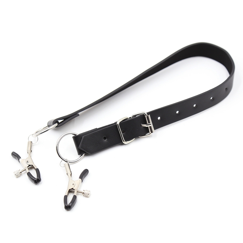 10set Pu Leather Thigh Belt Bondage Kit With Clitoral And Labia Clamps Adult Erotic Toys For Women - 5