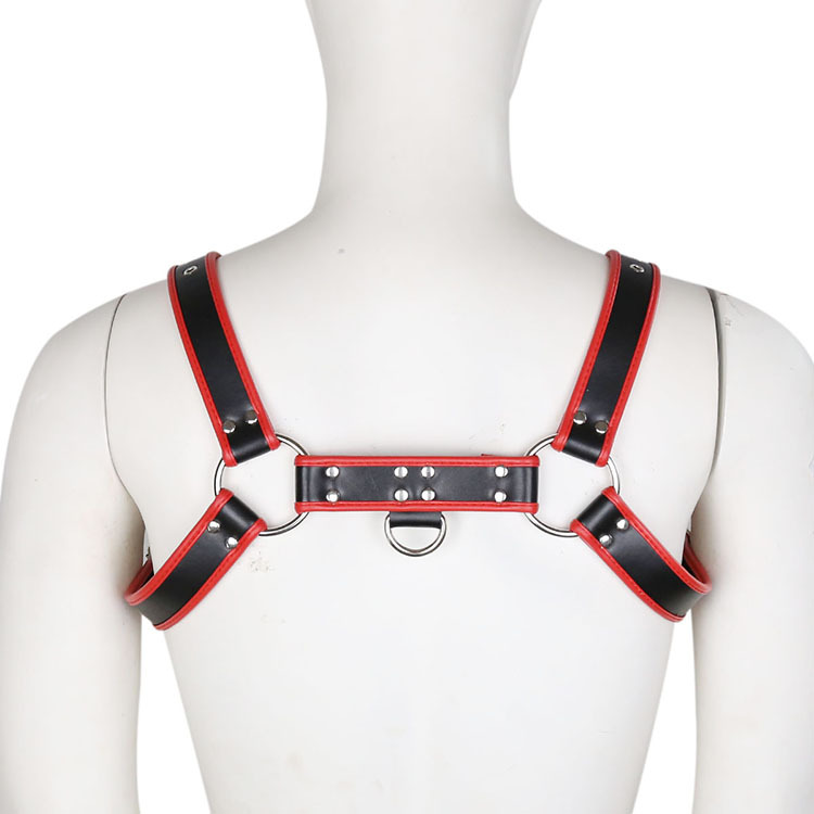 Deluxe Mens Leather Harness Costume Bdsm Fetish Gear Gay Pride Muscle Accentuating Master Slave Roleplay Accessory - 4