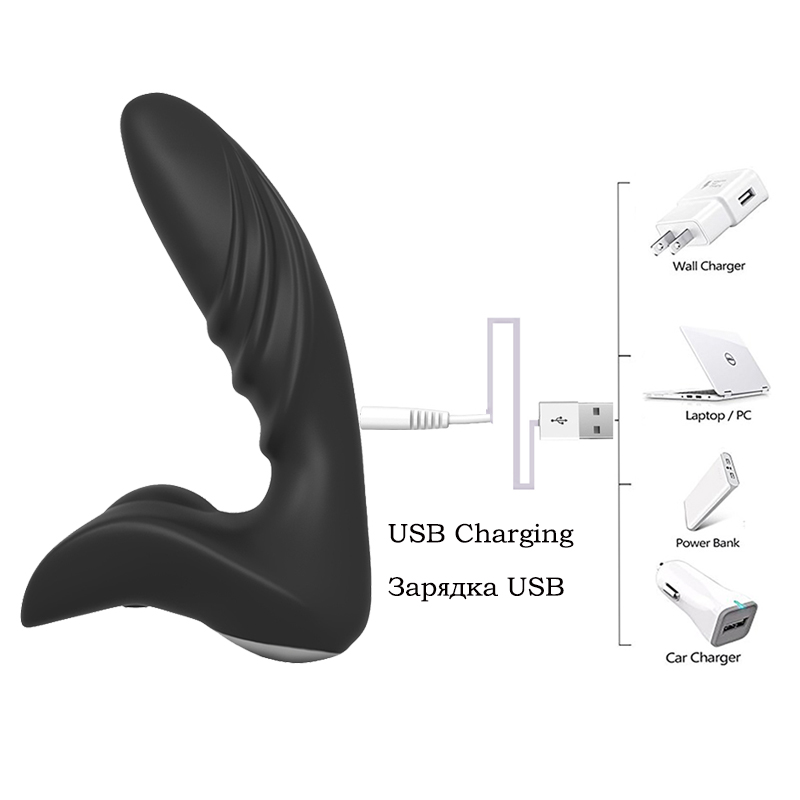 Powerful 9mode Vibrating Prostate Massager Anal Plug Remote Controlled Male Masturbator Bead Stimulation Sex Toy - 6