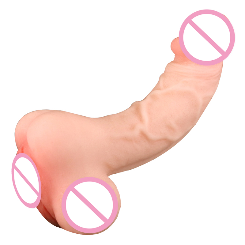 2in1 Hollow Penis Enlarger Sleeve Realistic Dildo Soft Anal Masturbator For Adult Men Women Couples Sexual Wellness Toy Fw3 - 4