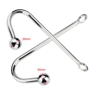 Camatech Stainless Steel Anal Bead Hook Metal Butt Plug With Anus Ball Hole Prostate Massage Gay Erotic Toy For Men - 2