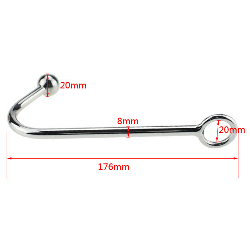Camatech Mens Prostate Massager Stainless Steel Anal Beads Metal Butt Plug Erotic Gay Toy With Anus Ball Hole - 2