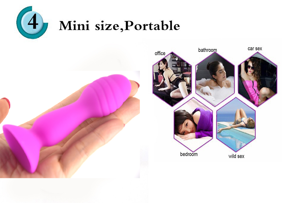 Small Unisex Silicone Anal Plug With Suction Cup For Men And Women Erotic Adult Masturbation Toy - 5