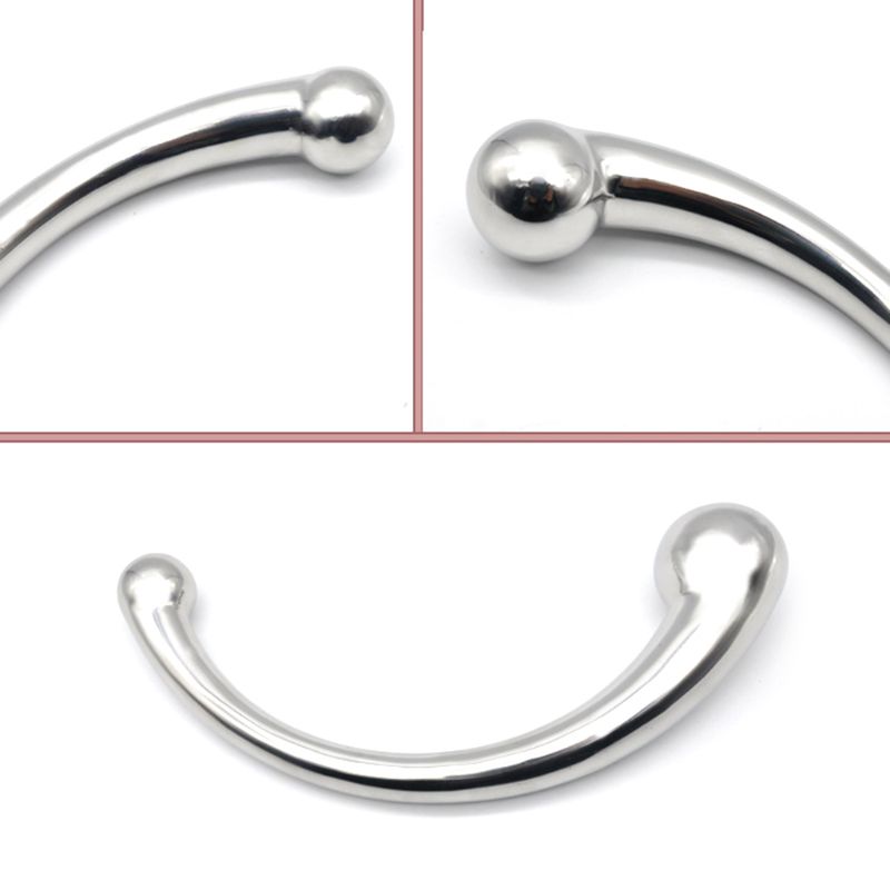 Stainless Steel Gspot Wand Pspot Stimulator Dildo Anal Plug Massage Stick Sex Toy For Men And Women - 17