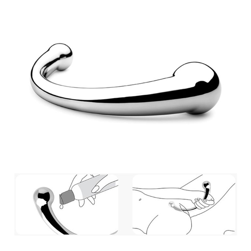 Stainless Steel Gspot Wand Pspot Stimulator Dildo Anal Plug Massage Stick Sex Toy For Men And Women - 14