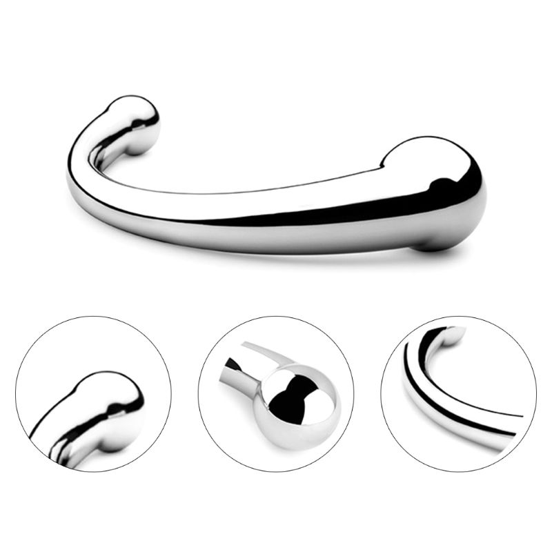 Stainless Steel Gspot Wand Pspot Stimulator Dildo Anal Plug Massage Stick Sex Toy For Men And Women - 13