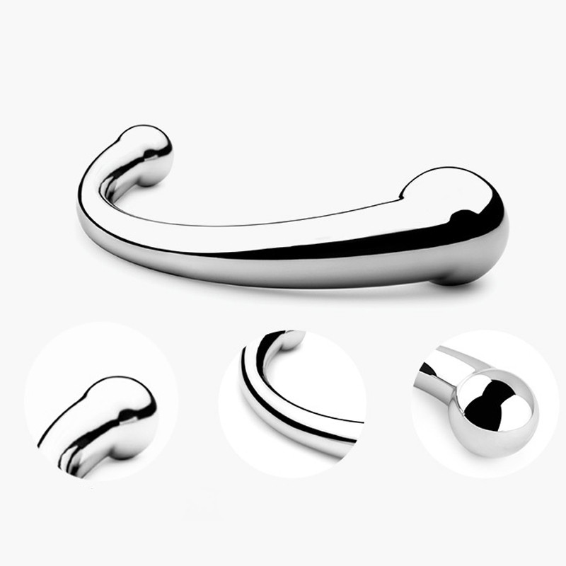 Stainless Steel Gspot Wand Pspot Stimulator Dildo Anal Plug Massage Stick Sex Toy For Men And Women - 5