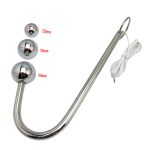 Stainless Steel Anal Hook Electro Shock Butt Plug Stimulator Prostate Massage Sex Toys For Women Men - 2