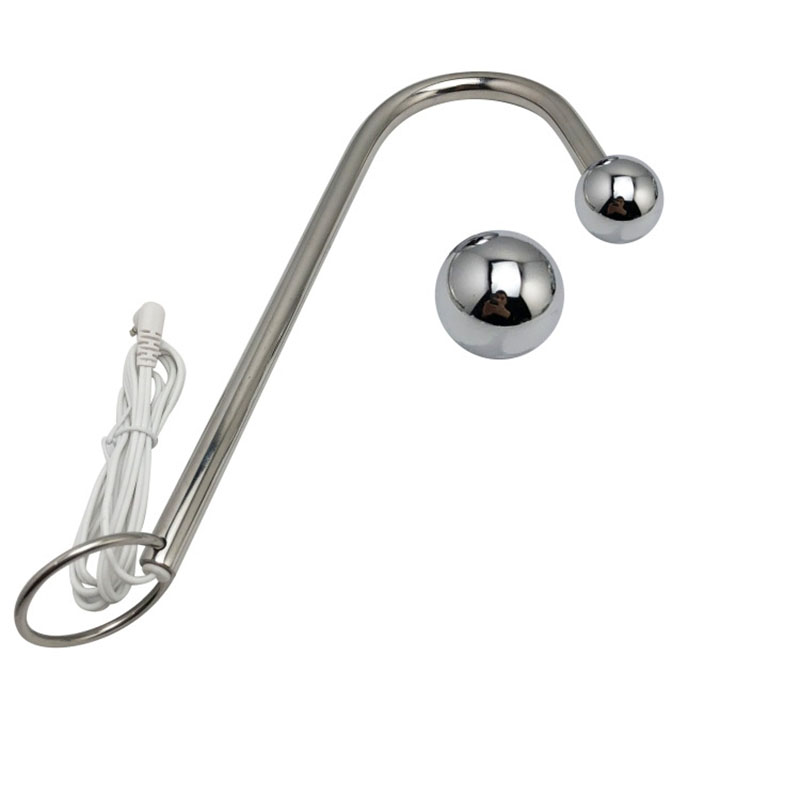 Stainless Steel Electro Shock Anal Hook Prostate Massager Unisex Sex Toy For Pleasure Stimulation - 5