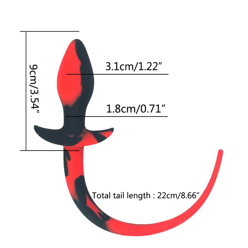 Silicone Dog Tail Anal Plug Unisex Adult Toy For Bdsm Play Gspot Stimulation Gay Sex Games - 2
