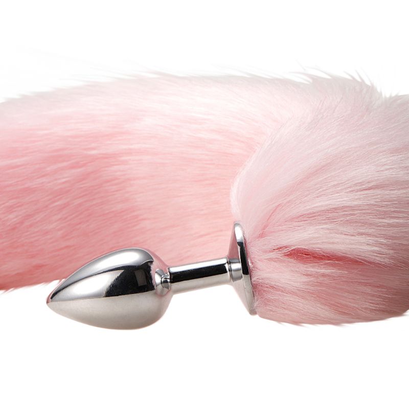 2pcs Luxury Adult Roleplay Set Faux Fur Tail Metal Butt Plug Adorable Cat Ears Headband - 8